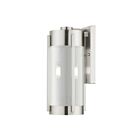 Livex Lighting 22382-91 2-lumières 120W Nickel brossé Lanterne murale d'extérieur