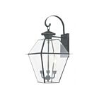 Livex Lighting 2381-61 3-lumières 180W Fusain Lanterne murale d'extérieur