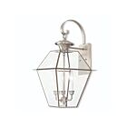 Livex Lighting 2381-91 3-lumières 180W Nickel brossé Lanterne murale d'extérieur