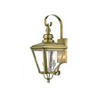 Livex Lighting 27372-01 2-lumières 120W Laiton antique et nickel brossé Lanterne murale d'extérieur