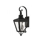 Livex Lighting 27372-04 2-lumières 120W Noir et nickel brossé Lanterne murale d'extérieur