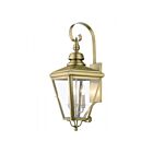 Livex Lighting 27373-01 3-lumières 180W Laiton antique et nickel brossé Lanterne murale d'extérieur