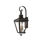 Livex Lighting 27373-07 3-lumières 180W Bronze et laiton antique Lanterne murale d'extérieur