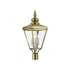 Livex Lighting 27375-01 3-lumières 180W Laiton antique et nickel brossé Lanterne de poteau extérieure