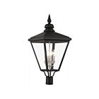 Livex Lighting 27376-04 4-lumières 240W Noir et nickel brossé Lanterne de poteau extérieure