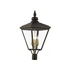 Livex Lighting 27376-07 4-lumières 240W Bronze et laiton antique Lanterne de poteau extérieure