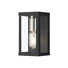 Livex Lighting 28031-04 1-lumière 60W Noir et nickel brossé Lanterne murale d'extérieur