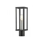 Livex Lighting 28034-04 1-lumière 60W Noir et nickel brossé Lanterne de poteau extérieure