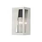 Livex Lighting 28931-91 1-lumière 60W Nickel brossé et noir Lanterne murale d'extérieur