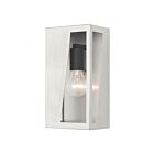 Livex Lighting 28932-91 1-lumière 60W Nickel brossé et noir Lanterne murale d'extérieur