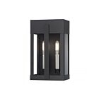 Livex Lighting 28962-04 2-lumières 120W Noir et nickel brossé Lanterne murale d'extérieur