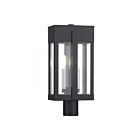 Livex Lighting 28964-04 2-lumières 120W Noir et nickel brossé Lanterne de poteau extérieure