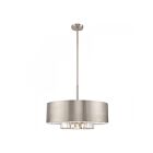 Livex Lighting 40020-91 Madison 6-Lumières 550W Nickel brossé Suspendu
