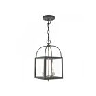 Livex Lighting 4041-76 Milford 2-lumières 120W Gris scandinave avec grappe en nickel brossé Convertible Plafonnier semi encastré ou Lustre