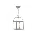Livex Lighting 4041-80 Milford 2-lumières 120W Gris nordique avec grappe en nickel brossé Convertible Plafonnier semi encastré ou Lustre