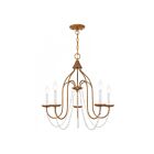 Livex Lighting 40795-48 Alessia 5-lumières 300W Feuille d'or antique Lustre