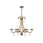 Livex Lighting 40878-91 Daphne 8-lumières 480W Feuille d'or antique Lustre