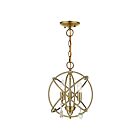 Livex Lighting 40903-01 Aria 3-lumières 180W Laiton antique Convertible Plafonnier semi encastré ou Lustre