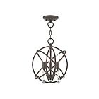 Livex Lighting 40903-92 Aria 3-lumières 180W Bronze anglais Convertible Plafonnier semi encastré ou Lustre
