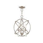 Livex Lighting 40904-35 Aria 3-lumières 180W Nickel poli Convertible Plafonnier semi encastré ou Lustre