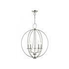 Livex Lighting 40915-92 Arabella 5-lumières 300W Nickel brossé Lustre