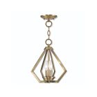 Livex Lighting 40922-01 Prism 2-lumières 120W Laiton antique Convertible Plafonnier semi encastré ou Lustre
