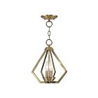 Livex Lighting 40922-01 Prism 2-lumières 120W Laiton antique Convertible Plafonnier semi encastré ou Lustre