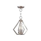 Livex Lighting 40922-91 Prism 2-lumières 120W Nickel brossé Convertible Plafonnier semi encastré ou Lustre