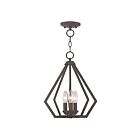 Livex Lighting 40923-07 Prism 3-lumières 180W Bronze Convertible Plafonnier semi encastré ou Lustre