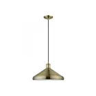 Livex Lighting 40953-01 Geneva 1-Lumière 60W Laiton antique Suspendu