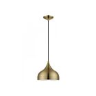 Livex Lighting 40982-01 Amador 1-Lumière 60W Laiton antique Suspendu