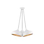 Livex Lighting 41053-69 Amador 3-Lumières 180W Blanc brillant avec accents en chrome poli Suspendu