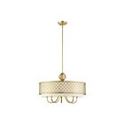 Livex Lighting 41105-33 Arabesque 6-Lumières 350W Or doux Cabriolet Suspendu