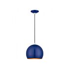 Livex Lighting 41181-37 Piedmont 1-Lumière 60W Bleu cobalt brillant avec accents en chrome poli Suspendu