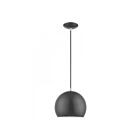 Livex Lighting 41181-96 Pendant 1-Lumière 60W Gris foncé brillant avec accents chromés polis Suspendu