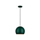 Livex Lighting 41181-97 Piedmont 1-Lumière 60W Vert chasseur brillant avec accents en chrome poli Suspendu