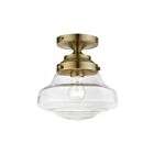 Livex Lighting Avondale 41291-01 1-Lumière 60W Laiton antique Plafonnier Semi Encastré