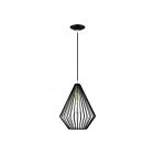 Livex Lighting 41325-68 Linz 1-Lumière 60W Noir brillant avec accents en laiton poli Suspendu