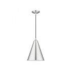 Livex Lighting 41492-66 Dulce 1-Lumière 60W Aluminium brossé avec accents en chrome poli Suspendu