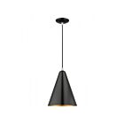 Livex Lighting 41492-68 Dulce 1-Lumière 60W Noir brillant avec accents en chrome poli Suspendu