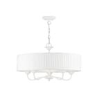 Livex Lighting 41775-03 Edinburgh 5-lumières 300W Blanc Lustre