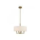 Livex Lighting 42604-01 Monroe 4-Lumières 240W Laiton antique Suspendu