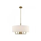 Livex Lighting 42605-01 Monroe 6-Lumières 350W Laiton antique Suspendu
