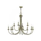 Livex Lighting 42680-01 12-Lumières 720W Laiton antique Lustre