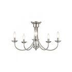 Livex Lighting Estate 42684-91 5-Lumières 300W Nickel brossé Plafonnier Semi Encastré