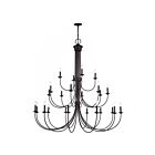 Livex Lighting 42686-07 24-Lumières 960W Noir Lustre