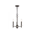 Livex Lighting 42703-35 Bennington 3-lumières 180W Bronze avec accents en nickel brossé Lustre