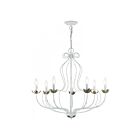 Livex Lighting 42907-60 Katarina 7-lumières 420W Blanc antique avec accents en laiton antique Lustre