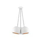 Livex Lighting 43393-03 Piedmont 3-Lumières 180W Blanc avec accents en nickel brossé Suspendu