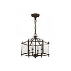 Livex Lighting 4398-07 Livingston 4-Lumières 240W Bronze Cabriolet Plafonnier semi-encastré ou Suspendu
